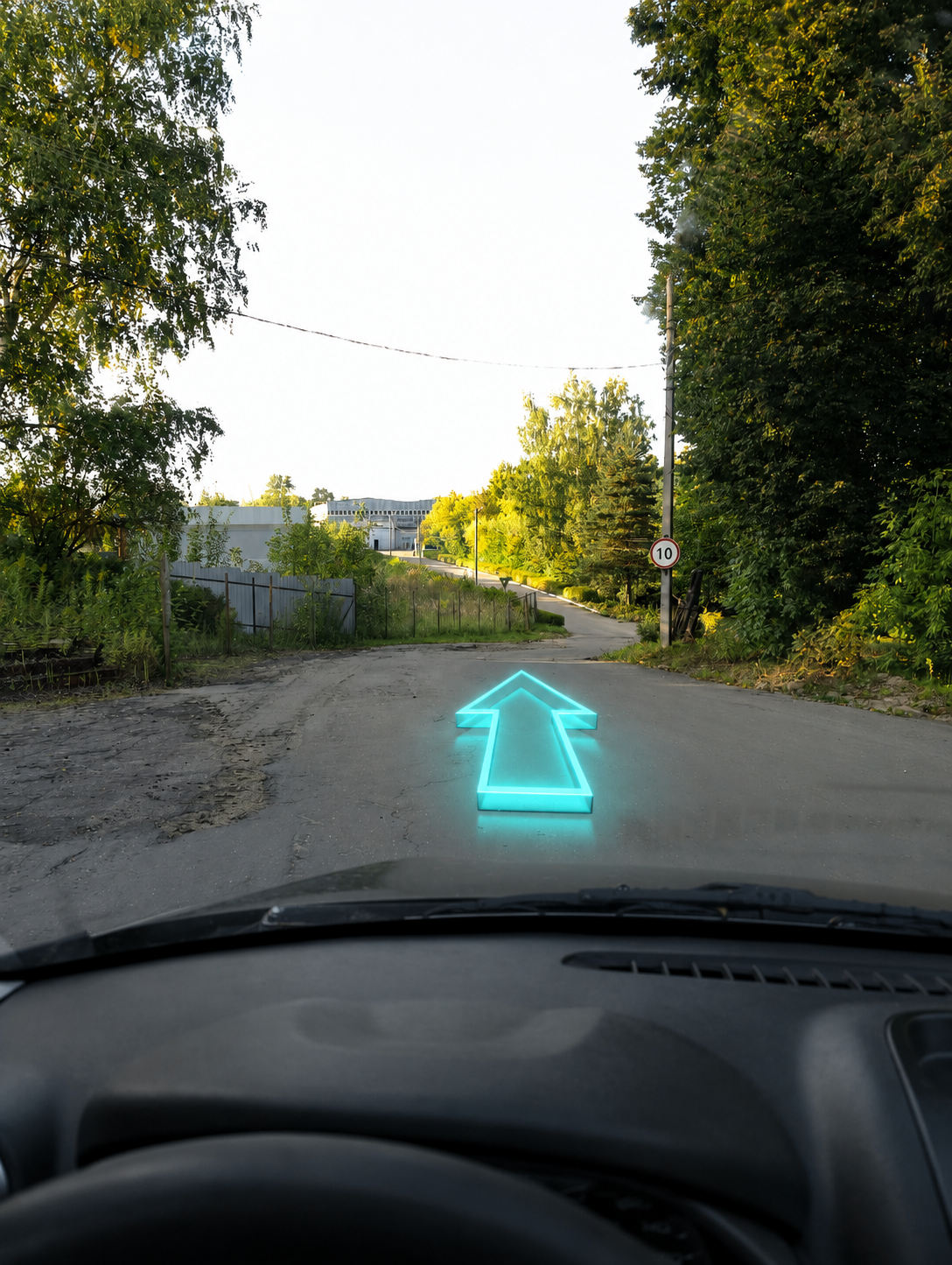 Второй шаг маршрута к GL-AUTO: движение прямо по дороге