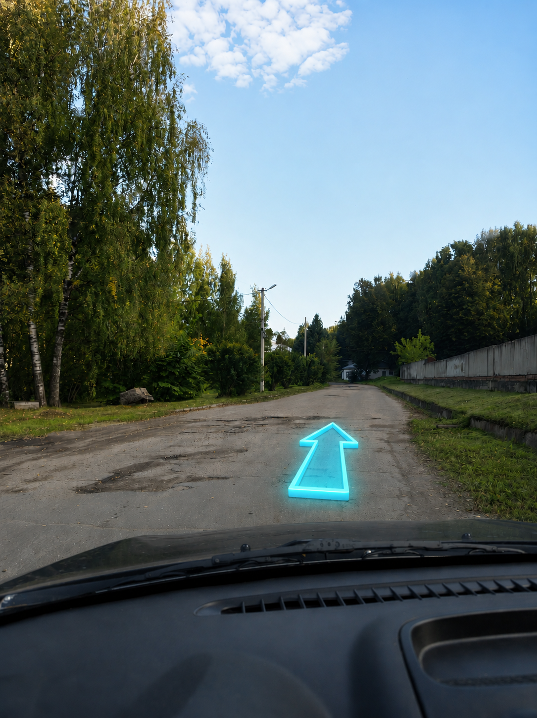 Пятый шаг маршрута к GL-AUTO: продолжение движения прямо