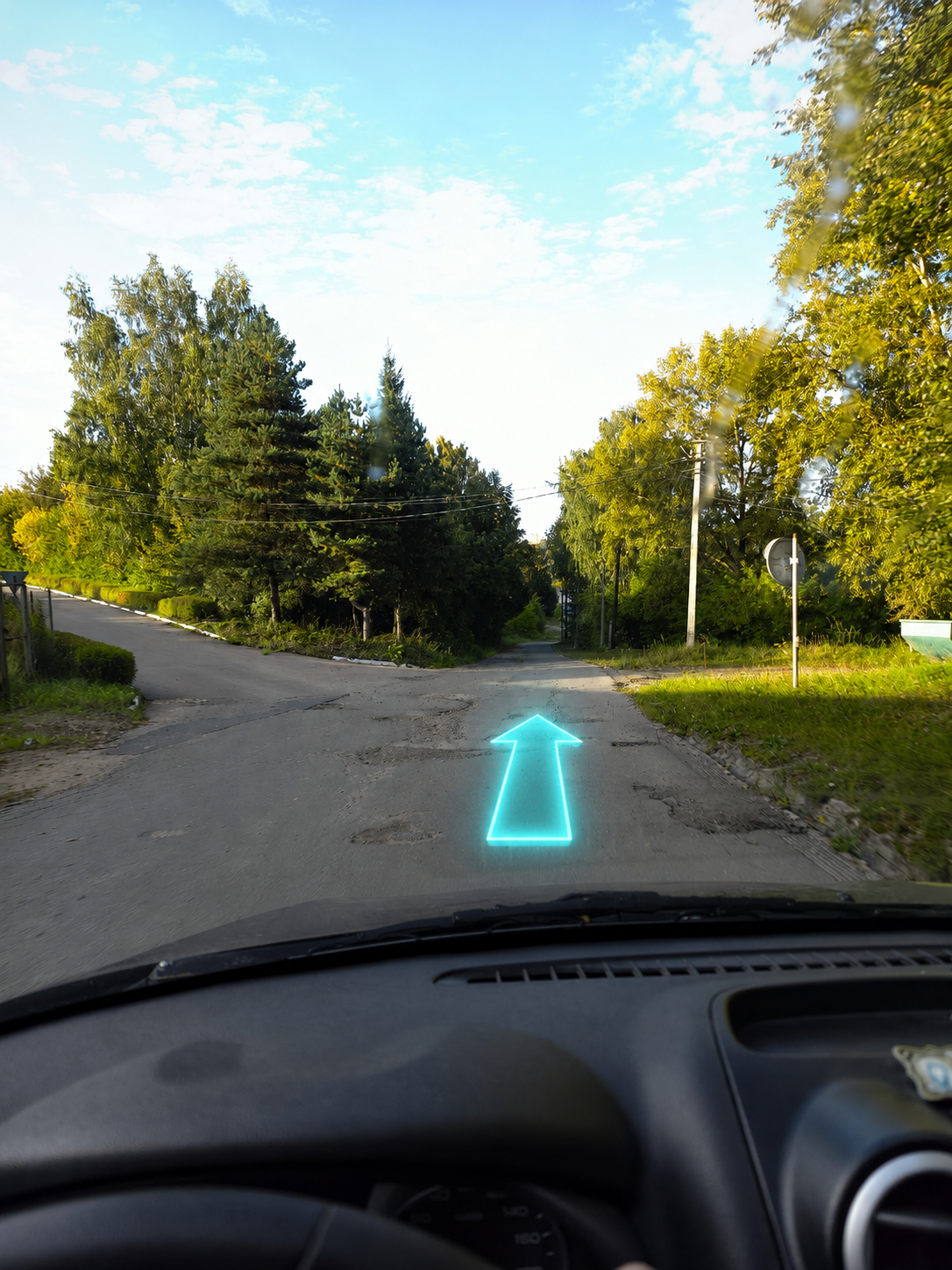 Третий шаг маршрута к GL-AUTO: движение прямо на перекрёстке